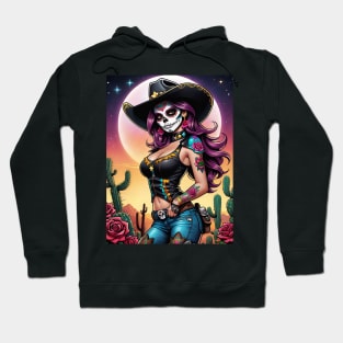 Vaquera - Dia De Los Muertos- Cowgirl Hoodie